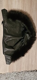 Dámska Bunda z pravej kože s kapucňou - 2