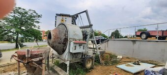Miešačka na betón - 500l, + násypný kôš + mechanická lopata - 2