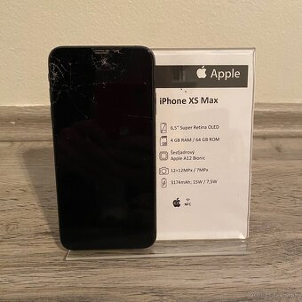 iPhone XS Max, Silver, 64GB (poškodený) - 2