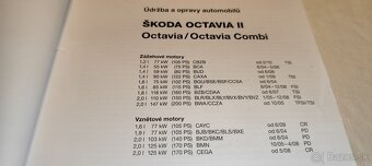 Škoda OCTAVIA 2 - příručka na opravy a údržbu - manuál - 2