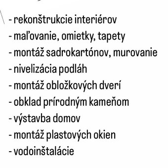 Prerábky a rekonštrukcie - 2