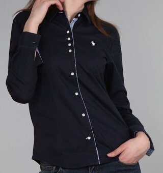 Ralph Lauren dámska tmavomodrá košeľa - 2