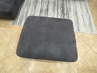 Čierna rohová sedacia súprava - 2