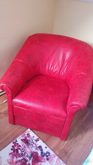 Veľke kreslo,červené - 2