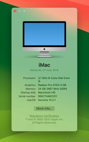 Predám iMac  Retina 5K 27-inch (2019) 3,1 GHz - 2