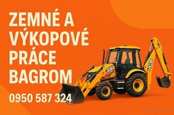 Zemné práce – traktorbagrom, minibagrom, dovoz materiálu - 2