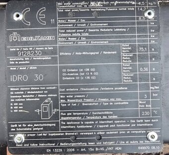 Teplovodna krbova vlozka - 2