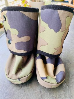 Softshellove capacky barefoot s microfleece Army - 2