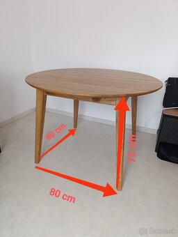 Stol z masivu 110 priemer - 2