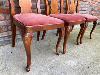 Elegantné vintage stoličky v štýle Queen Anne - 2