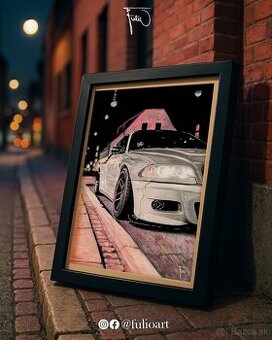 „BMW M3 E46“ - Realistická kresba - 2