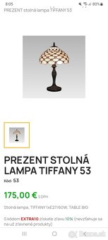 Tifany lamppa stolova nova 12 palcova až 48cm - 2