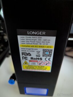 Longer Ray 5 20W výkonná laserová gravírovačka + kryt - 2