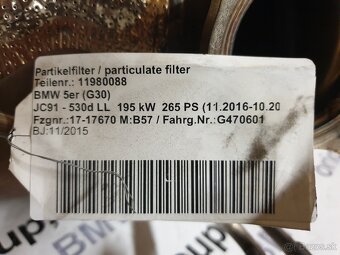 Partikel filter na BMW 530d G30 ZANOVNÝ - 2