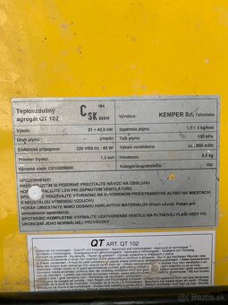 Teplovzdušný ohrievač kemper qt102 - 2