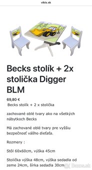 skrina do detskej izby a detsky stlotik so stolickou - 2