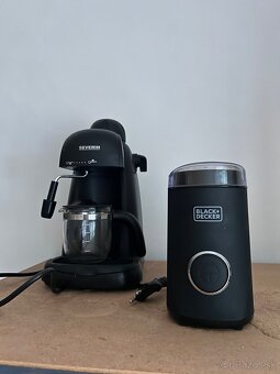 Pákový kávovar Severin + mlynček black decker - 2