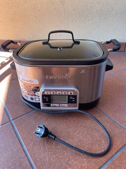 Crock-Pot pomalý hrniec 5,6 l čierny, nehrdzavejúca oceľ - 2