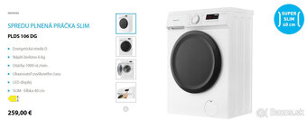 Predám málo používanú práčku Philco PLDS 106 DG - 2