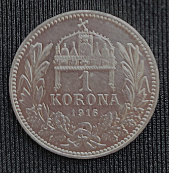 ☀️ 1 korona 1916, Rakúsko - Uhorsko, František Jozef I. ☀️ - 2