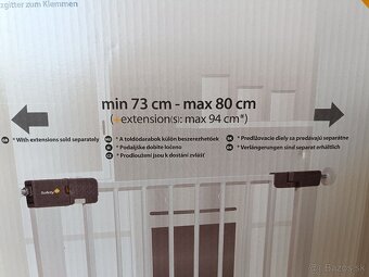Biela detská zábrana + predĺženie o 7 cm - 2