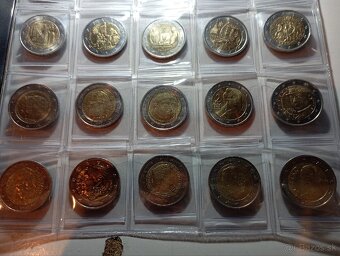 2 eurové euromince, zbierka 65 ks - 2