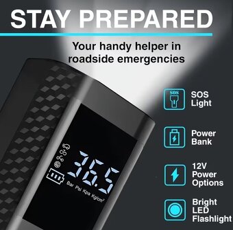 Auto kompresor nabíjací výkonný 150psi (10.34 bar) - 2