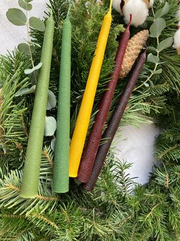 Adventné sviece- Kónické z včelieho vosku - 2