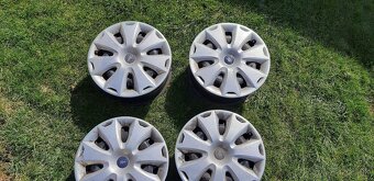 4ks R16 Oceľové disky 6,5J x 16 + 4ks puklice Ford - 2