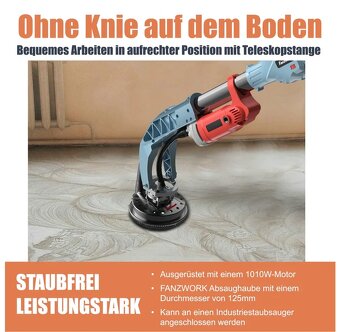 Nová FANZTOOL teleskopická brúska na betón 1010W - 2