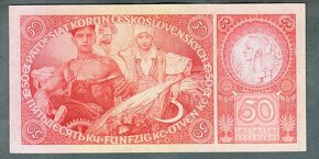Staré bankovky 50 korun 1929 NEPERFOROVANA pěkný stav - 2