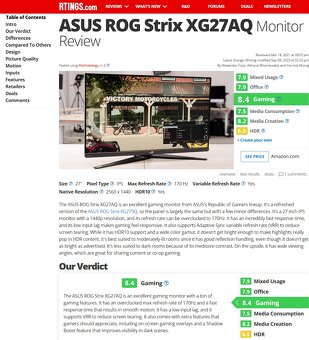 [Predám] Herný monitor - 27" ASUS ROG Strix XG27AQ HDR - 2