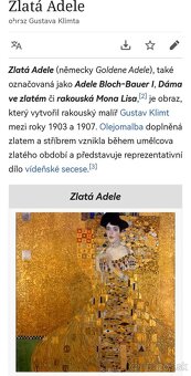 Predám sklenený Tanier Rakúska Mona Lisa Zlata Adele - 2