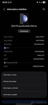 Samsung S23fe 128GB záruka - 2