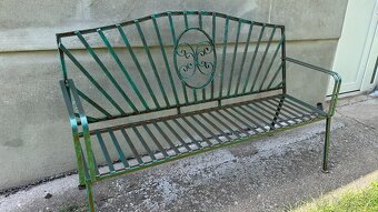 Kovová vintage lavička - 2