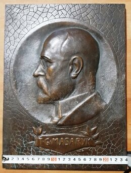 Veľká bronzová plaketa T.G.Masaryk - 2
