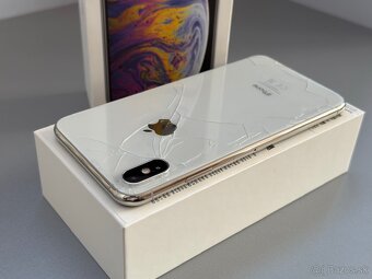 Rozbitý iPhone Xs Max 512GB Strieborný s novou baterkou - 2