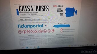 Predám 2 lístky na Guns n roses - 2