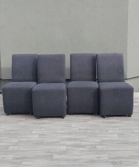 Set kresiel na kolieskach – sivé . - 2