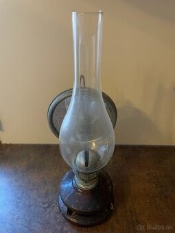 Predám starožitnú petrolejovú lampu - poškodené sklo - 2
