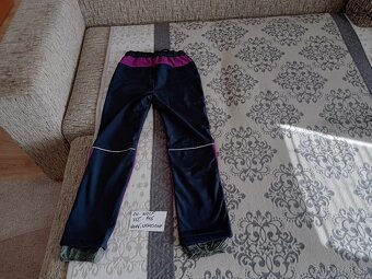 Nenosené zateplené softshellove nohavice veľ.146 - 2