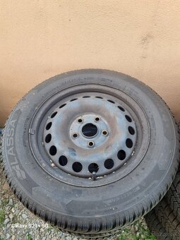 5x112 R15 plechove disky +zimne pneu195/65 R16 - 2