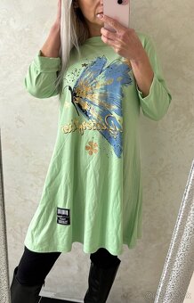 Damske tunikošaty lightgreen - 2