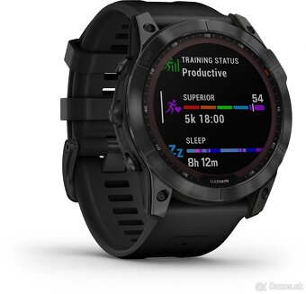 Garmin Fenix 7X Sapphire Solar Black DLC Titanium/Black Band - 2