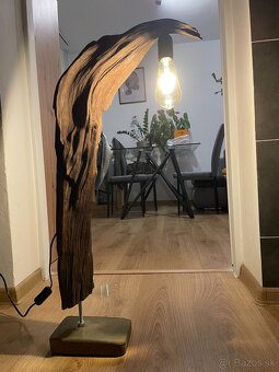 Stolná lampa, dubový koreň - 2