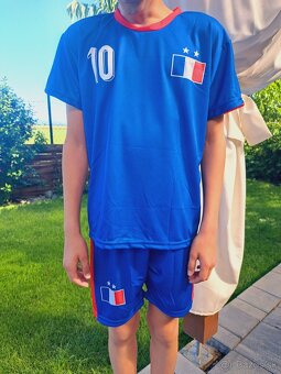 Detský nenoseny futbalovy dres Mbappe modry - 2