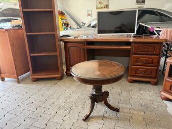 Set BAWARIA stôl, nočný stolík, knihovnička, rohová skrinka - 2