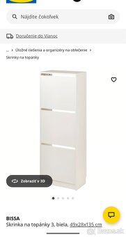 Ikea BISSA botnik - skrinka na topanky - 2