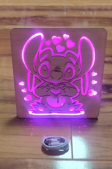 Dekoratívna nabijateľná LED lampa s motívom Lilo - 2