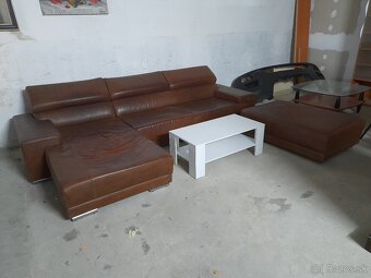 kožena rohova sedačka - 2